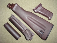 BULGARIAN AK-74 STOCK SET, POLYMER, PLUM