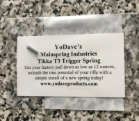 TIKKA T3, T3X AND T1X TRIGGER SPRING
